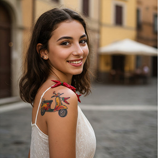 She Loves Scooters - A Be You Tattoo She Loves Scooters - A Be You Tattoo